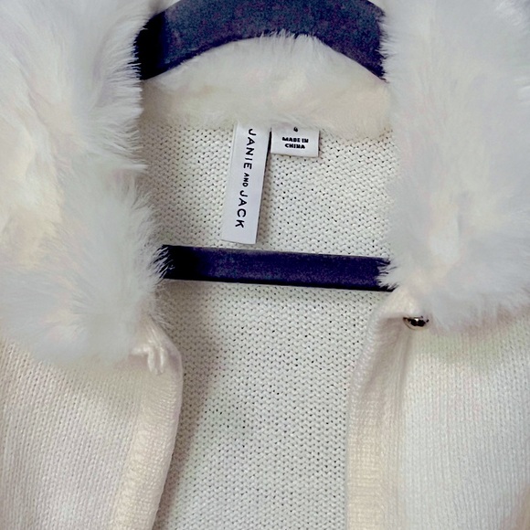 Janie and Jack Faux Fur Trim Shrug Sweater - Picture 3 of 4